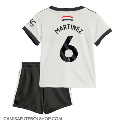 Camisa de time de futebol Manchester United Lisandro Martinez #6 Replicas 3º Equipamento Infantil 2024-25 Manga Curta (+ Calças curtas)